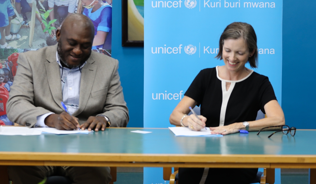 IHS Rwanda and  UNICEF sign a partnership  to promote digital literacy, environmental preservation, and sustainable development. Courtesy