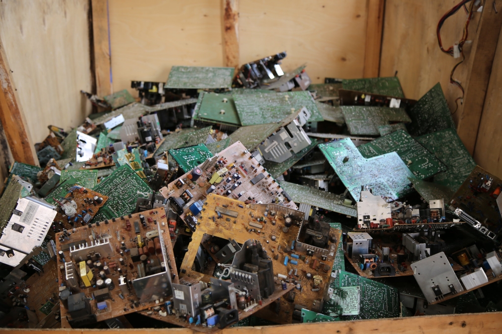 Some of e-waste at the national e-Waste recycling facility in Bugesera industrial zone. File