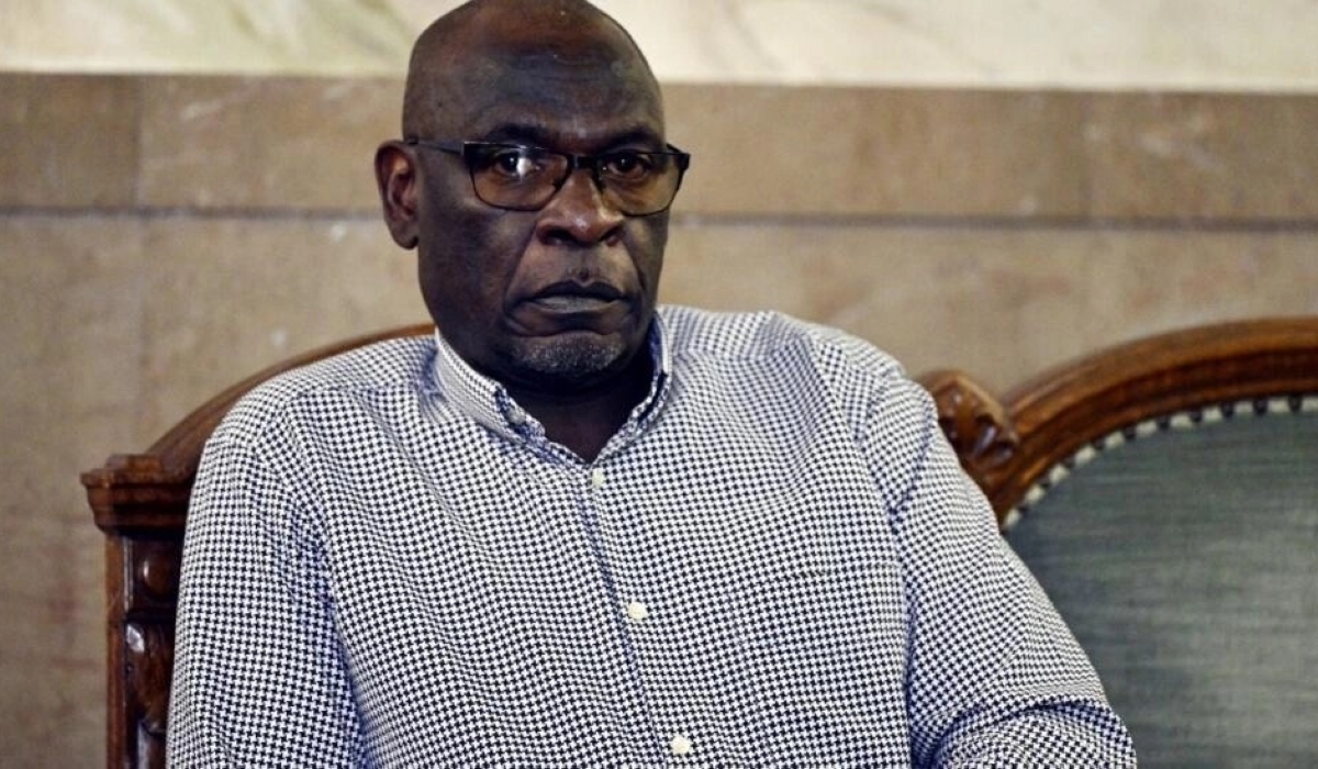 Suspect Séraphin Twahirwa on October 4, 2023. PHOTO BY AFP - ERIC LALMAND