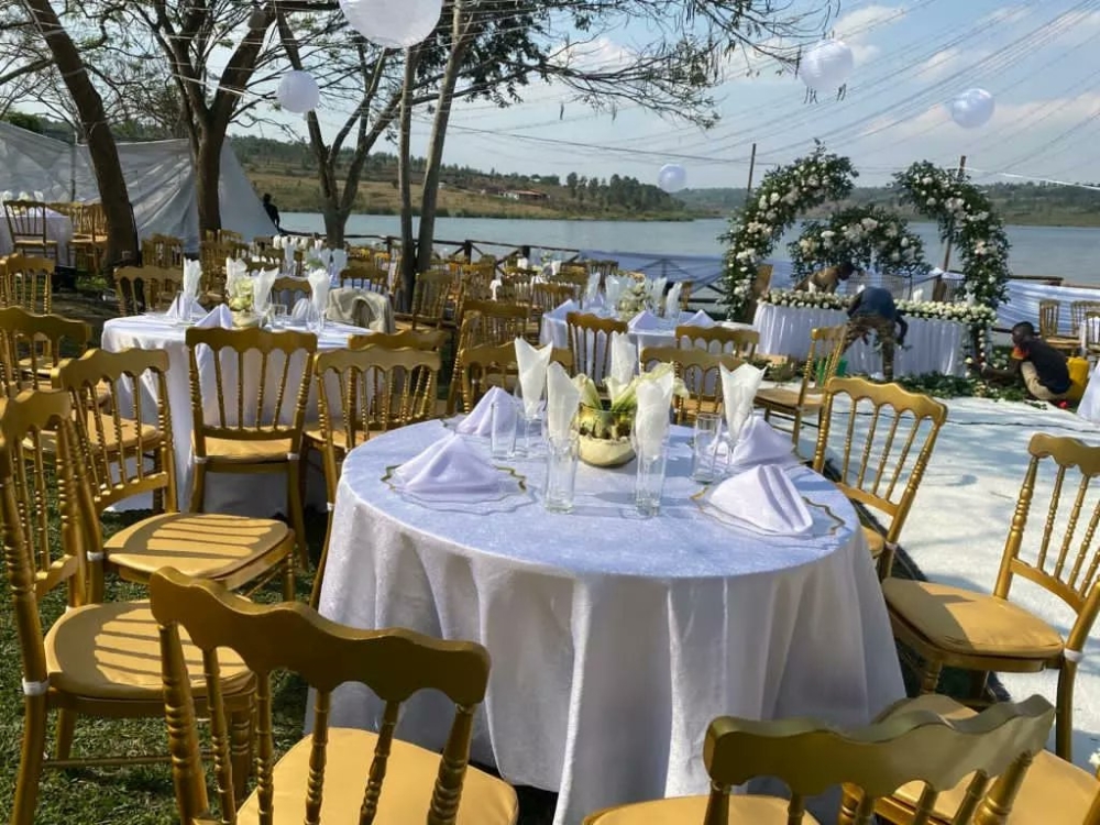 A decoration venue for a wedding ceremony at Muhazi Flowers Beach & Resorts for a memorable time on the shores of Lake Muhazi in Rwamagana. Courtesy