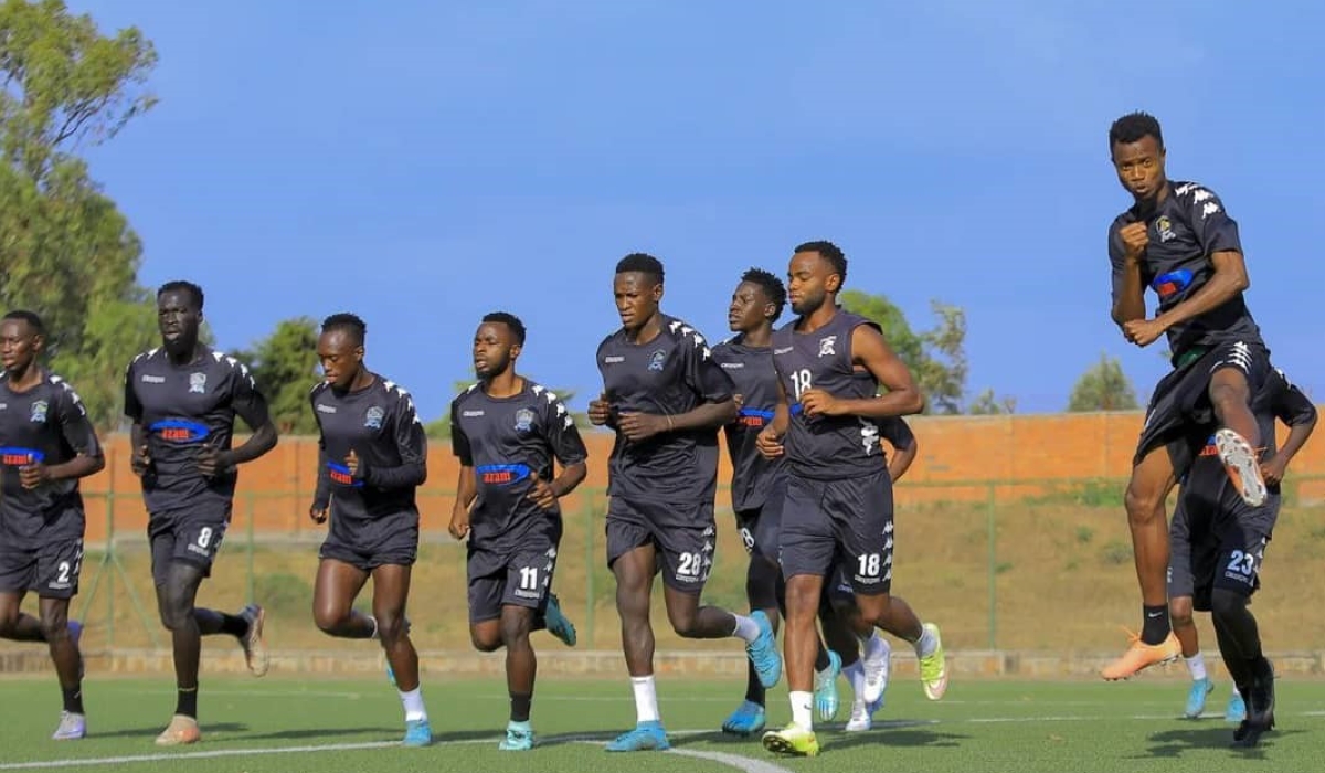 APR FC players during a training session at Shyorongi.