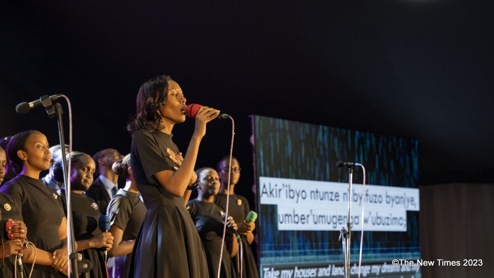 Send Us God choir during their performance at  the &#039;Melodies of Our Faith&#039; concert second edition at the Kigali Conference and Exhibition Village on Saturday, October 14. All photos by Emmanuel Dushimimana