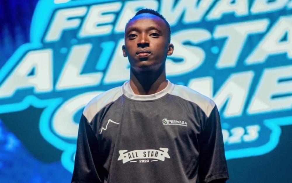 Olivier Turatsinze, a 22-year-old point guard who features for Espoir Basketball Club.