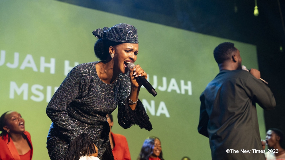 Gospel duo James and Daniella perform at The Gathering Live Concert  at New Life Bible Church in Kicukiro on Sunday, October 15. All photos by Emmanuel Dushimimana