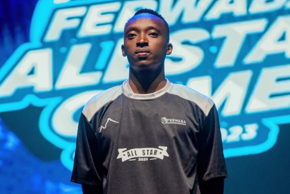 Olivier Turatsinze, a 22-year-old point guard who features for Espoir Basketball Club.