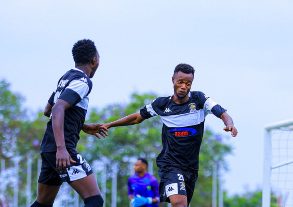 APR talisman Victor Mbaoma Chukwuemeka  celebrates a goal. Photo by  Julius Ntare