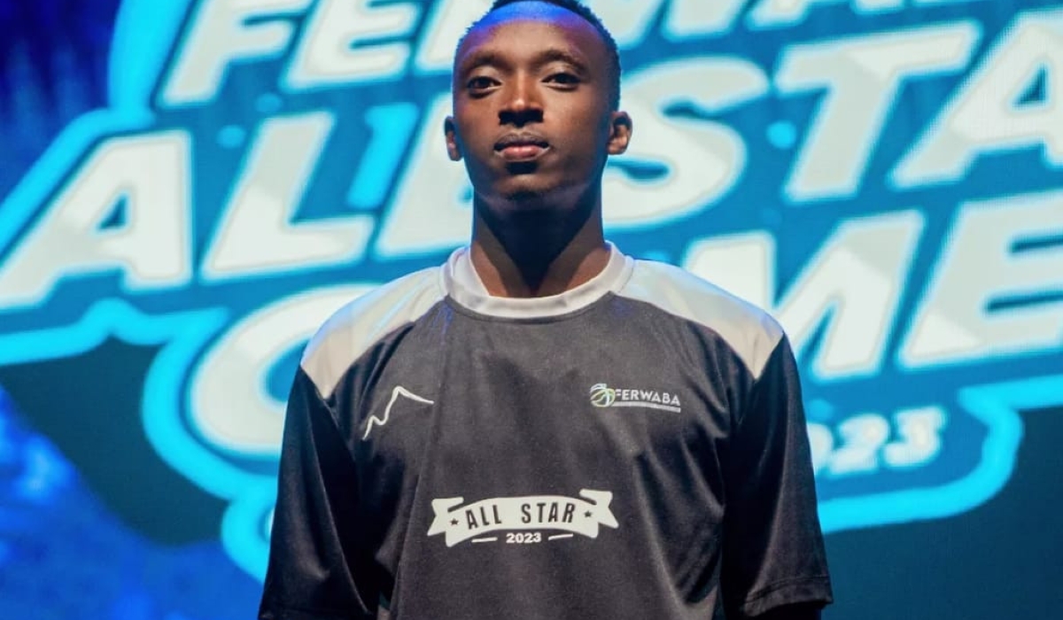 Olivier Turatsinze, a 22-year-old point guard who features for Espoir Basketball Club.