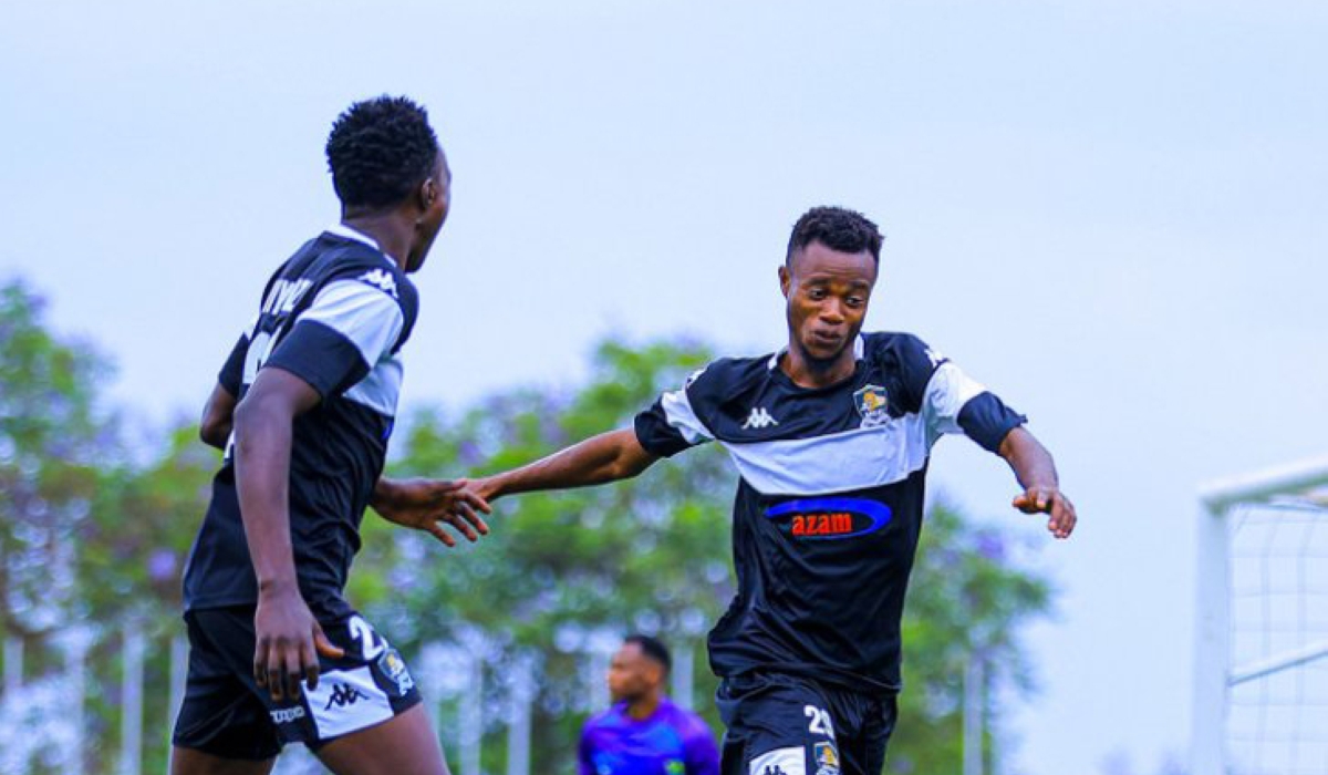 APR talisman Victor Mbaoma Chukwuemeka  celebrates a goal. Photo by  Julius Ntare
