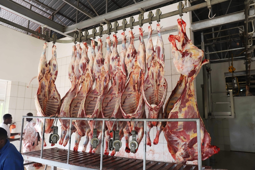 Some cows slaughted in Kabuga abattoir. Ministers, informed lawmakers on Tuesday, October 17 that a substantial 80 abattoirs have been shut down nationwide due to non-compliance.Sam Ngendahimana
