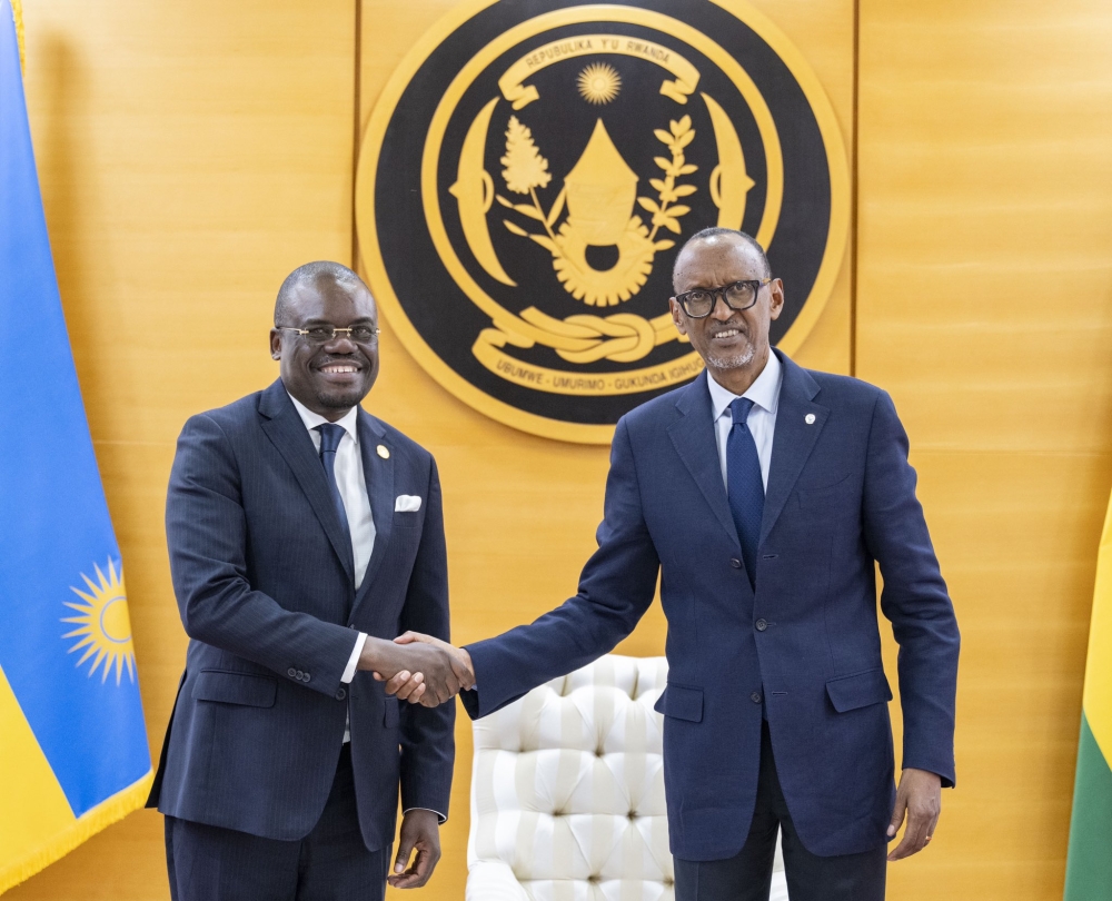 President Paul Kagame meets with Dr Jean Kaseya, the Director General of Africa CDC at Village Urugwiro, on Tuesday, October 17. PHOTO BY VILLAGE URUGWIRO