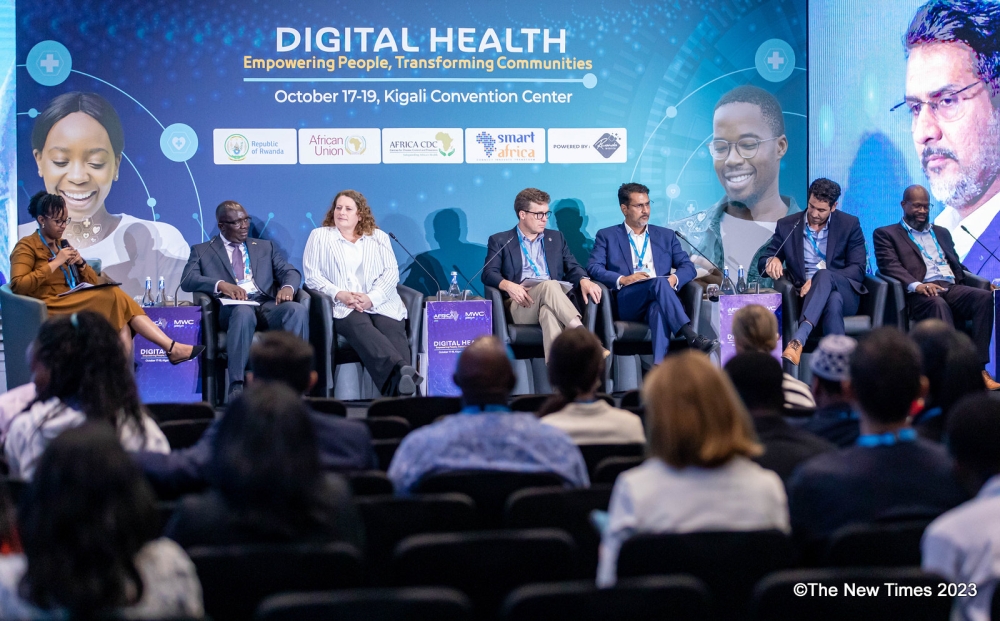 Delegates follow panelists as they discuss on how to digitalise Health Services  at Mobile World Congress (MWC Kigali) on Wednesday, October 18. Photo by Dan Gatsinzi