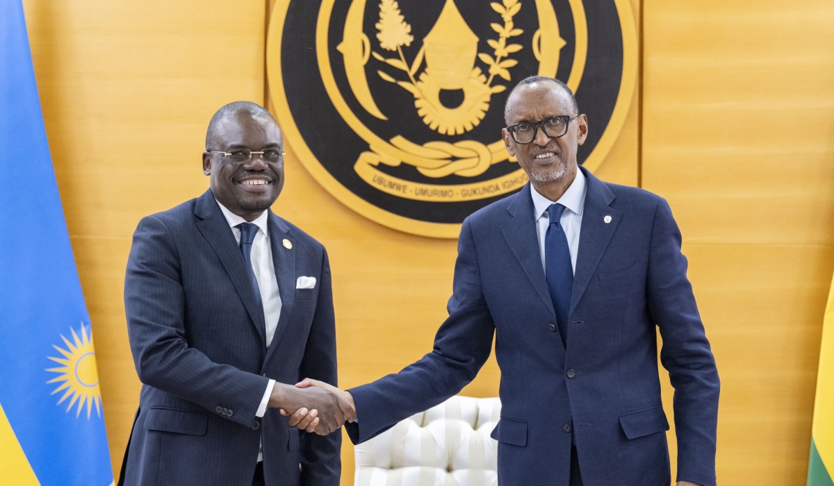 President Paul Kagame meets with Dr Jean Kaseya, the Director General of Africa CDC at Village Urugwiro, on Tuesday, October 17. PHOTO BY VILLAGE URUGWIRO