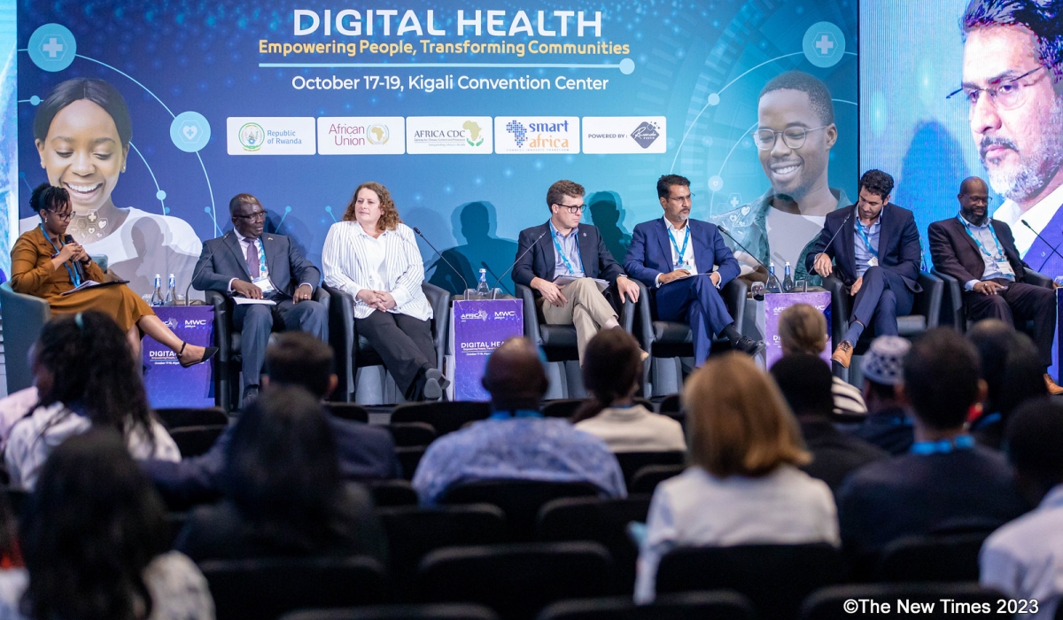 Delegates follow panelists as they discuss on how to digitalise Health Services  at Mobile World Congress (MWC Kigali) on Wednesday, October 18. Photo by Dan Gatsinzi