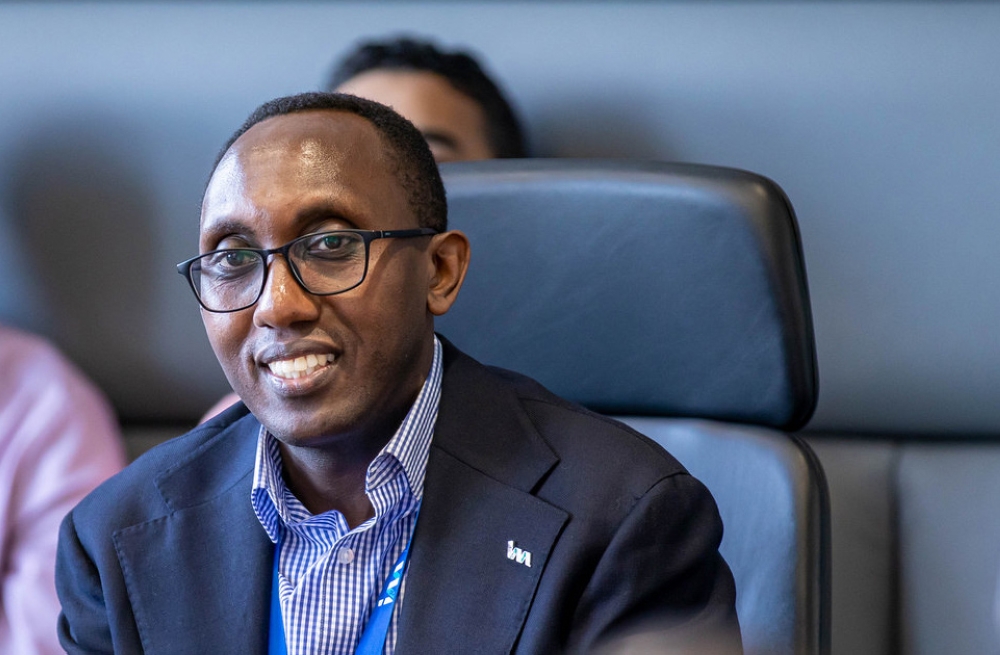 I&M Bank Rwanda CEO, Benjamin Mutimura speaks at the event. Photo by Dan Gatsinzi