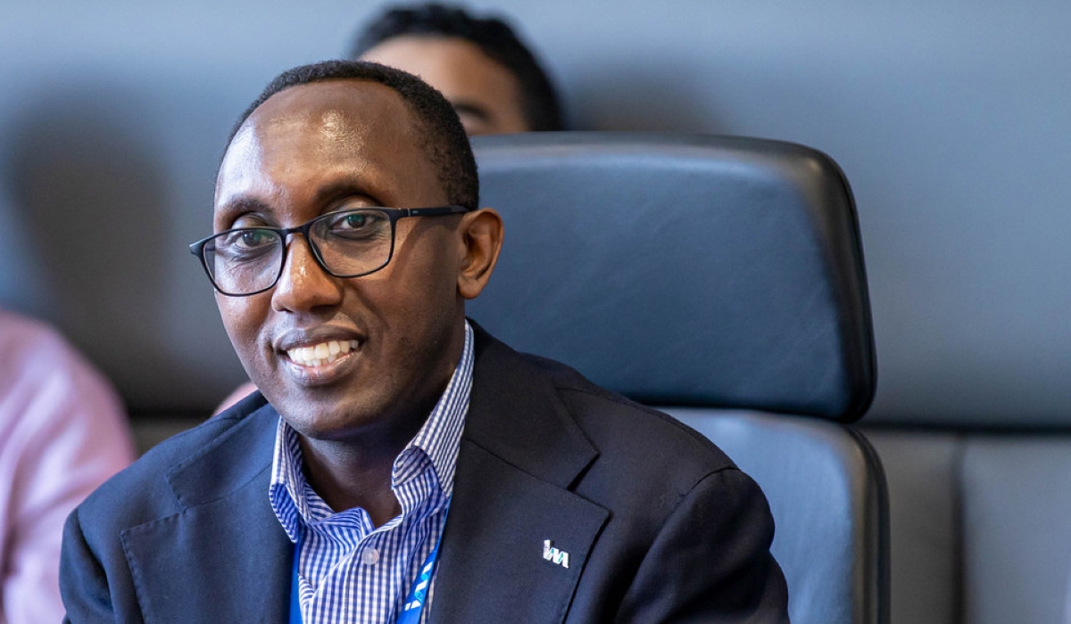 I&M Bank Rwanda CEO, Benjamin Mutimura speaks at the event. Photo by Dan Gatsinzi