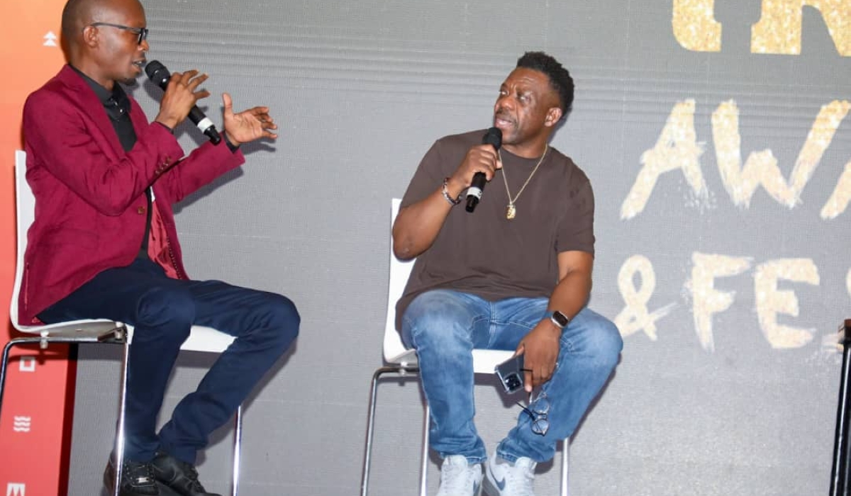 South African gospel singer Benjamin Dube responding to questions at the press conference