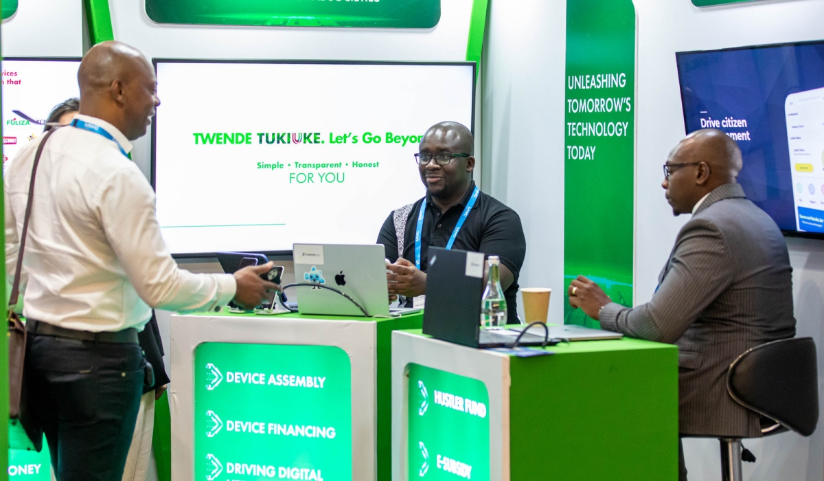 Delegates at an exhibition during the Mobile World Congress (MWC) in Kigali on Thursday, October 19. PHOTO BY DAN GATSINZI