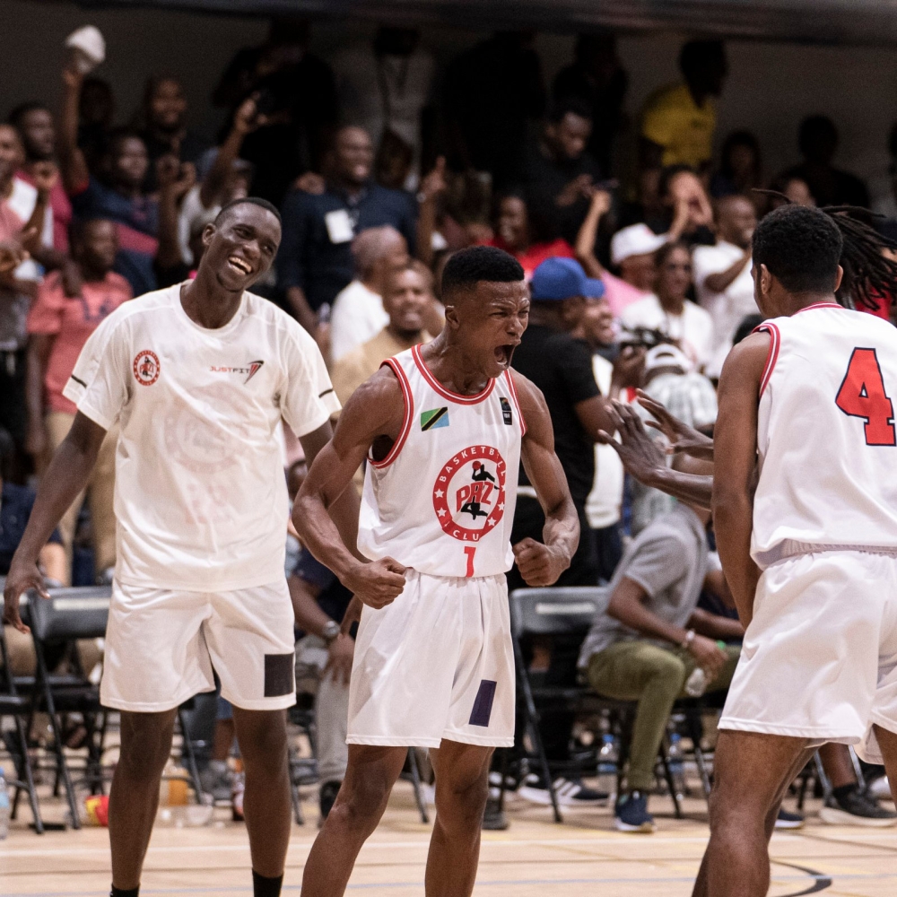 Pazi players celebrate after beating KPA with 69-67 dramatic win in their final qualifier match. Courtesy