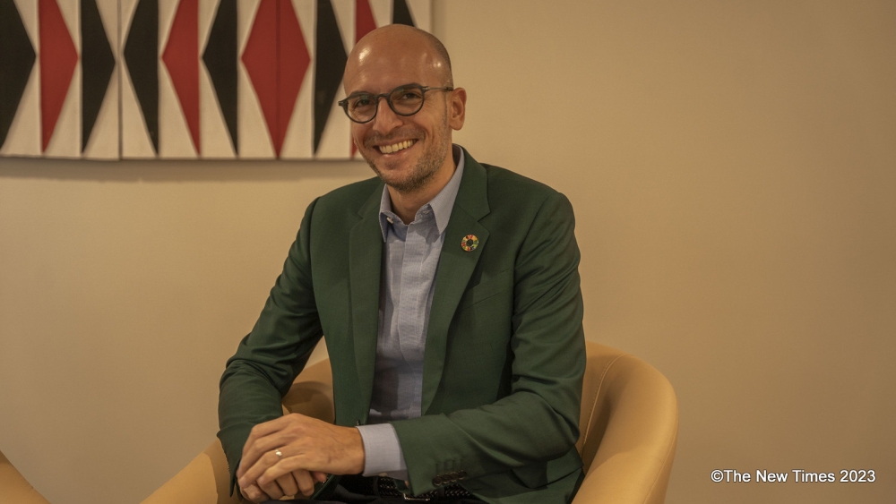 Max Cuvellier, the Head of Mobile for Development at Groupe Speciale Mobile Association (GSMA), during the interview in Kigali. Photo by Emmanuel Dushimimana