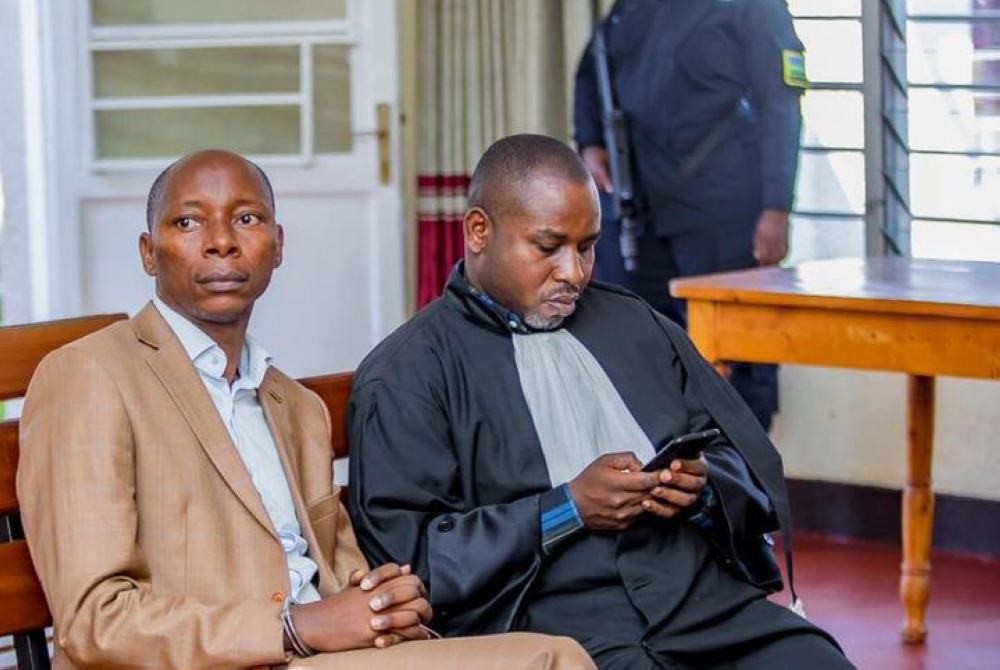 Joseph Harerimana, known as Apostle Yongwe, a Kigali preacher accused of defrauding people by taking money from them in exchange for miracles, during a hearing session on Monday, October 23. Courtesy