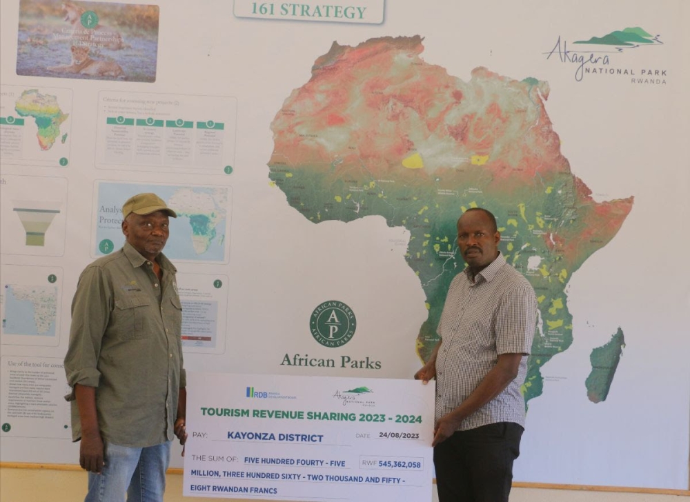 Communities in the vicinity of Akagera National Park are set to receive more than $800,000 through the park’s tourism revenue-sharing scheme. Courtesy