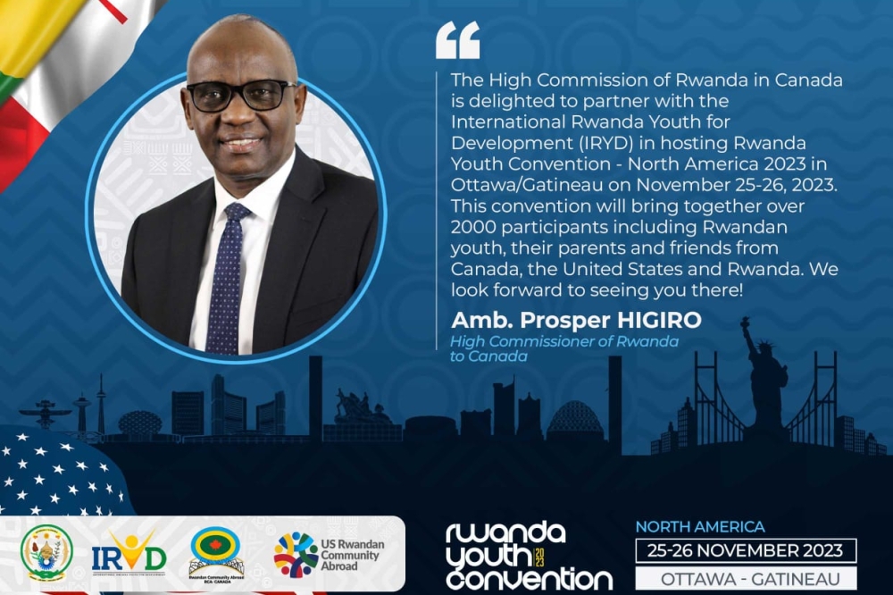 Over 2,000 Rwandan youth living in Canada and the US will meet during the 2023 Rwanda Youth Convention, in Ottawa-Gatineau. Courtesy