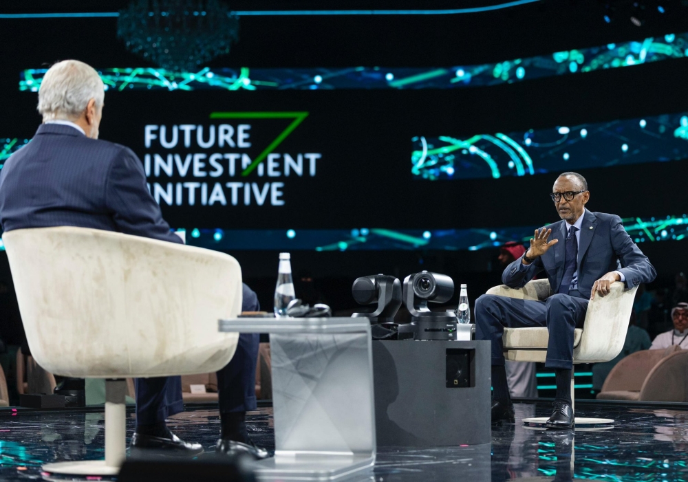President Paul Kagame during a fireside chat led by Richard Attias, CEO at FII institute, at the 7th Edition of the Future Investment Initiative (FII) on Tuesday, October 25. PHOTOS BY VILLAGE URUGWIRO