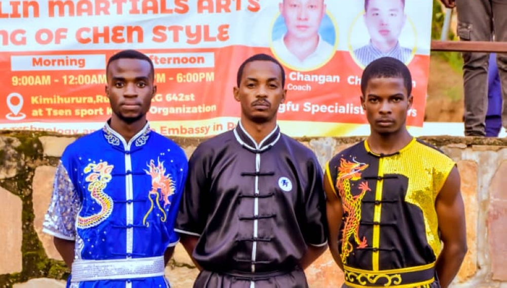 Rwandan Kung-Fu Wushu athletes Emmanuel Mutuyimana (L) and Steven Iragena (R) will take part in  the 2023 World Wushu championship due in November in Dalla, United States-Courtesy