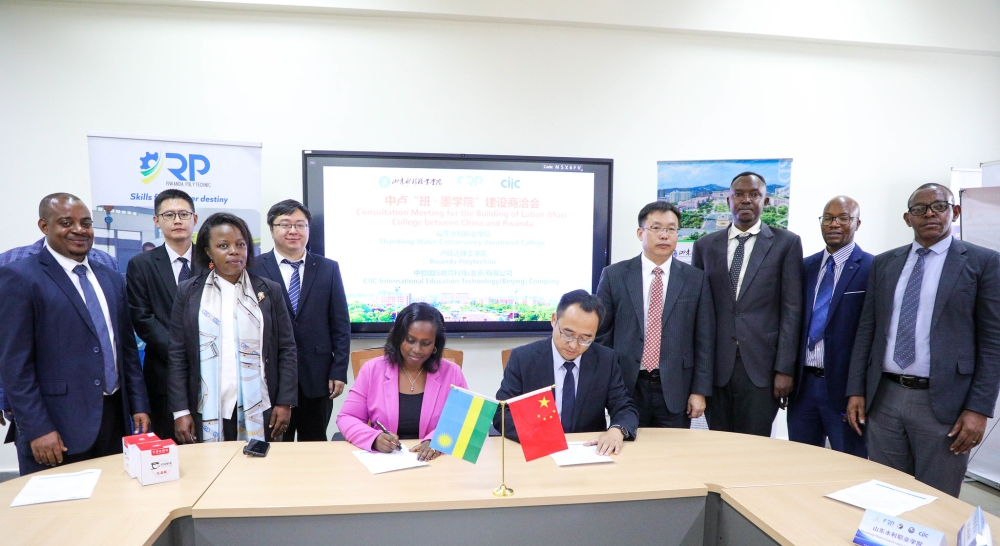 Two letters of intent were signed between Rwanda Polytechnic and two Chinese institutions - China Africa Vocational Education Alliance and CIIC International Education Technology (Beijing) Company. Craish Bahizi