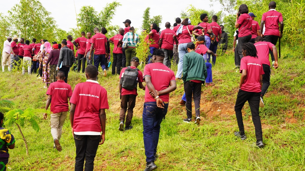 Officials and students of University of Kigali (UoK), participated in community work (Umuganda) in Kigali  on Saturday, October 28.