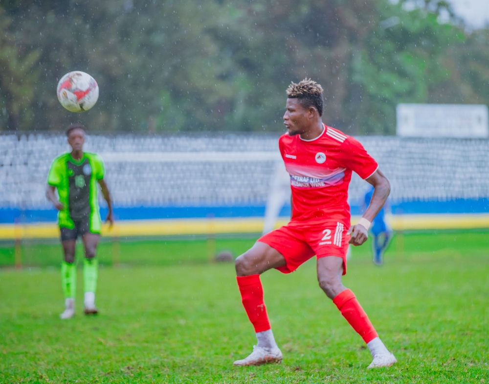 Musanze FC striker Peter Agblevor during a 1-0 league match against AS KIgali in Musanze