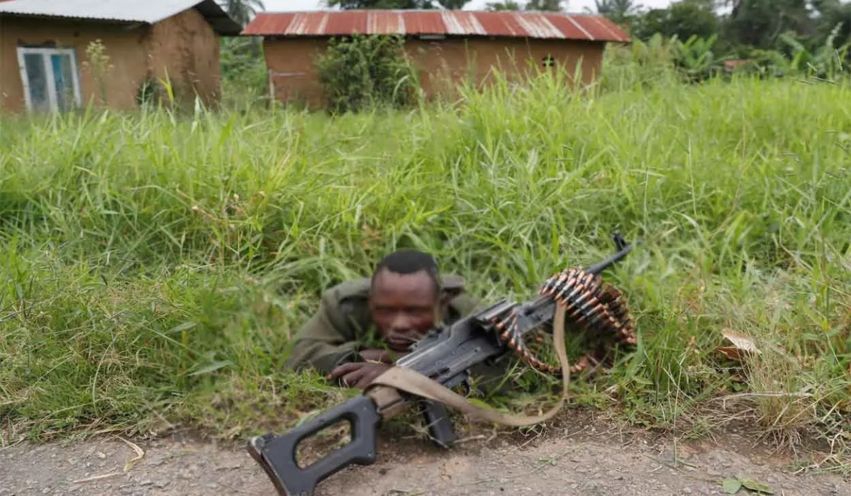 Drunk Congolese soldier.