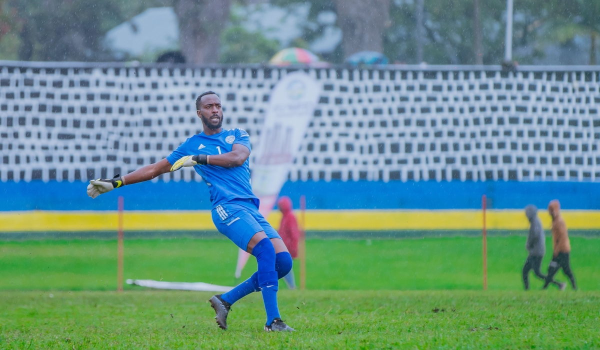 AS Kigali goalkeeper Yves Kimenyi who got a serious injury during the league match against Musanze Fc on Sunday, October 29. Courtesy