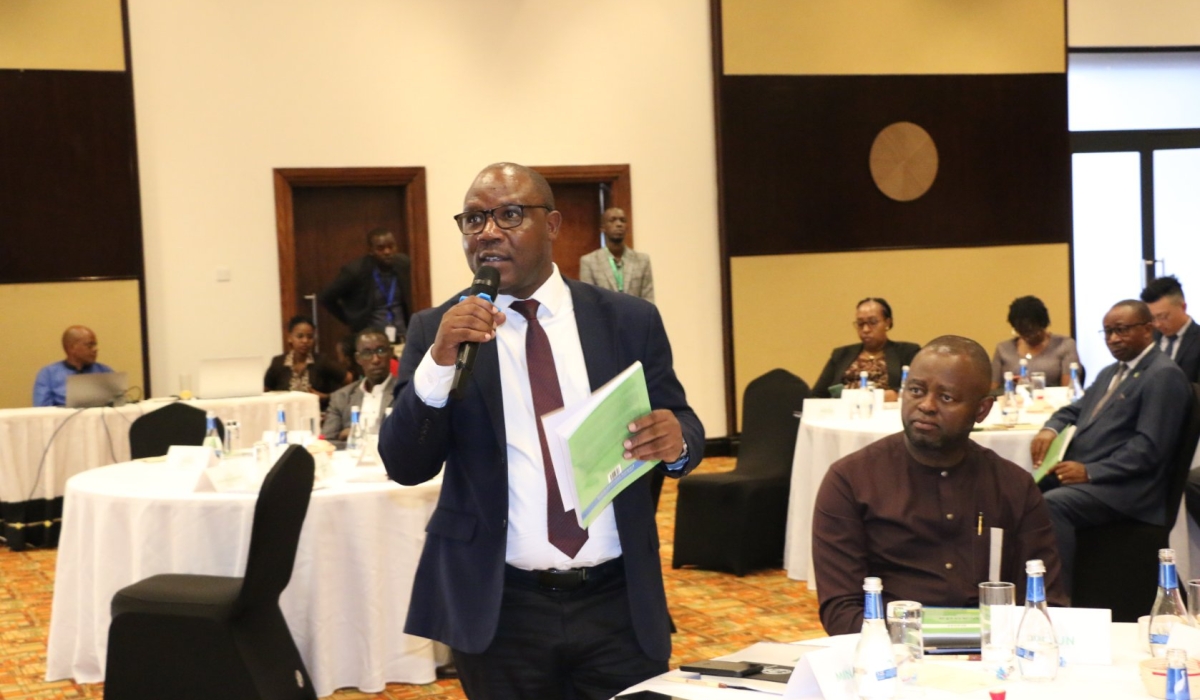 Jean Claude Musabyimana, Minister of Local Government speaks at the event. Photos by Craish BAHIZI