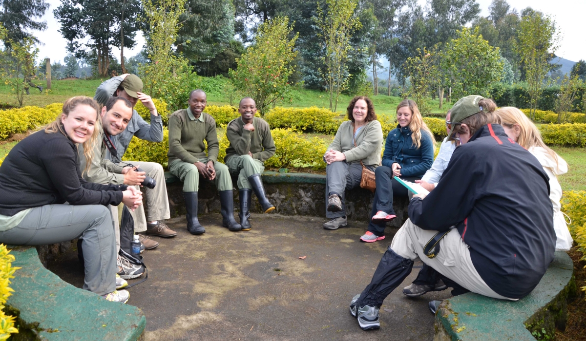 Tourists get some briefing before visiting mountain Gorillas. Over 2000 participants court in Rwanda’s capital, Kigali, this week as the World Travel and Tourism Council (WTTC) holds its first Global Summit in Africa. Sam Ngendahimana