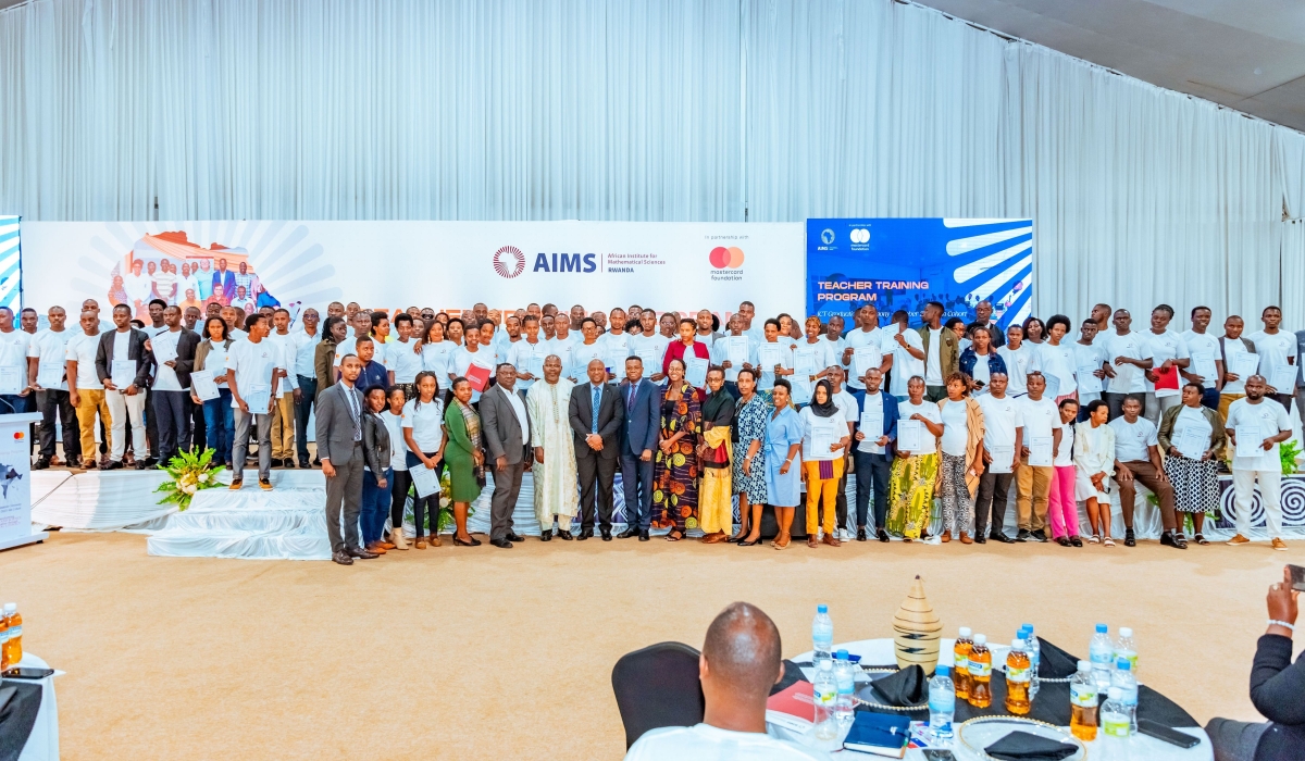 Some of over 700 teachers who successfully completed a sixth cohort of the Teacher Training Program (TTP) in effective Information Communication Technology (ICT) skills on October 29 in Kigali. Courtesy