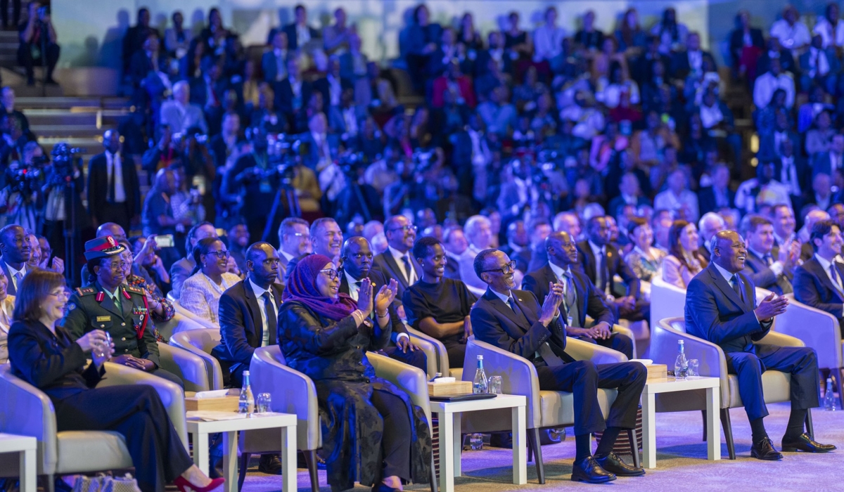 President Paul Kagame with other delegates at the official opening of World Travel and Tourism Council (WTTC) 2023. Photo by Village Urugwiro