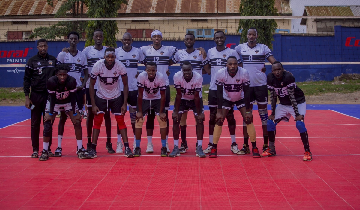 APR Volleyball Club posing for a team picture. On Saturday, the team will face bitter rivals APR in this season&#039;s playoffs.