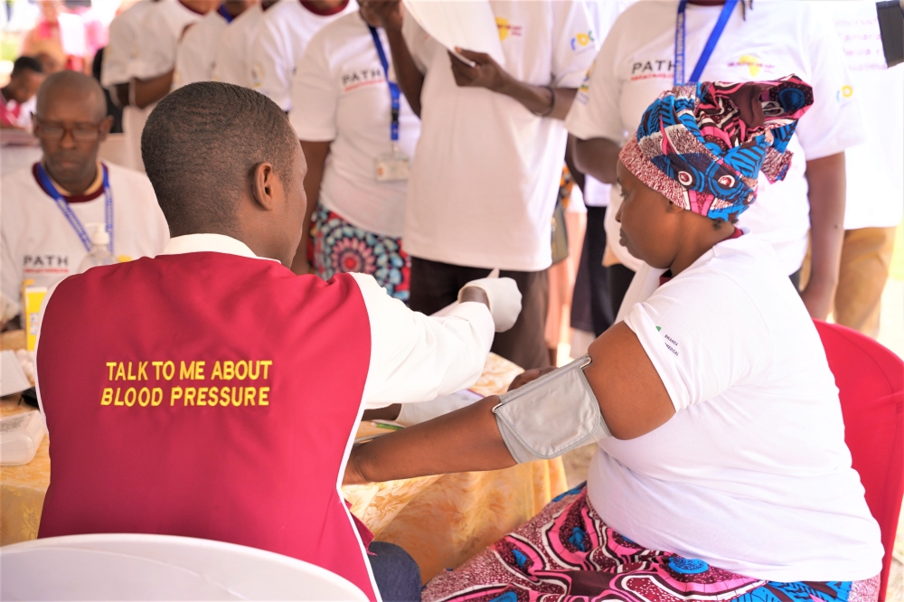 People get tested for non-communicable diseases during a mass screening exercise in Kigali. CRAISH BAHIZI