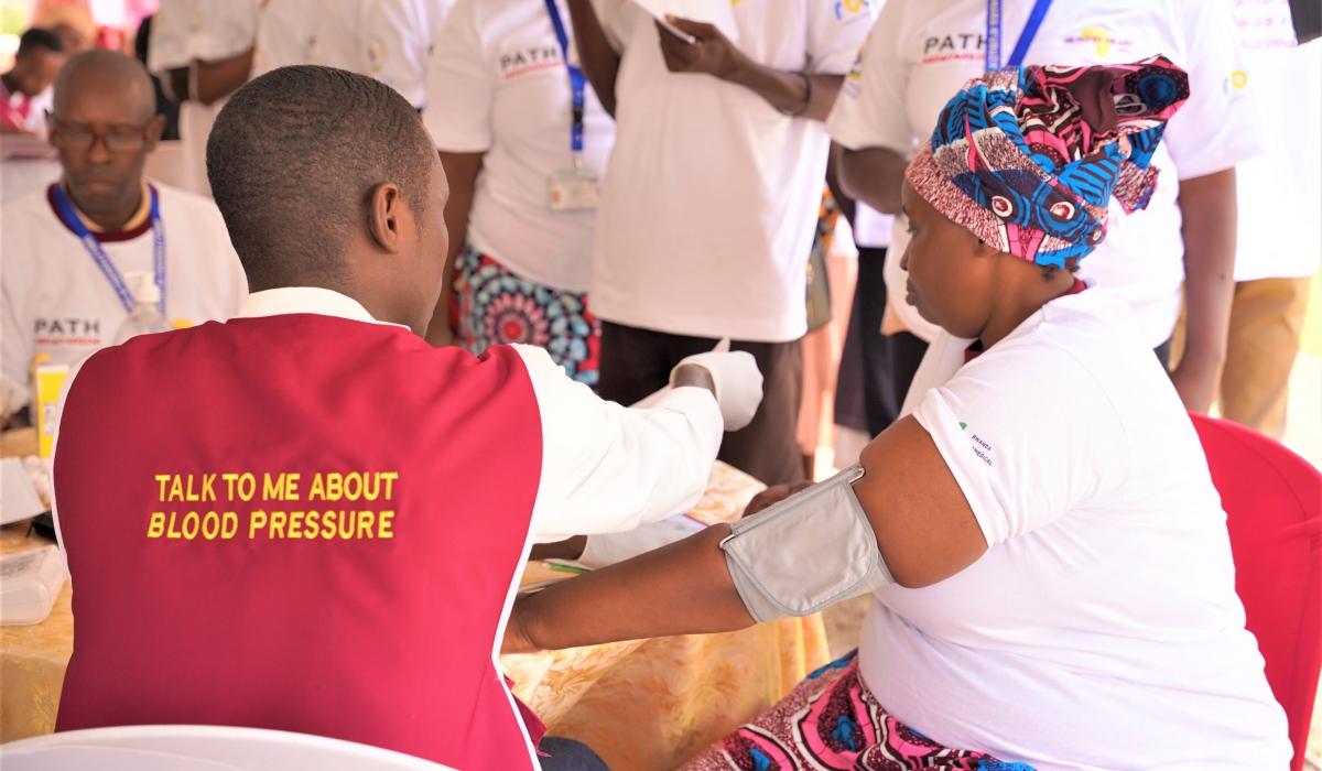 People get tested for non-communicable diseases during a mass screening exercise in Kigali. CRAISH BAHIZI