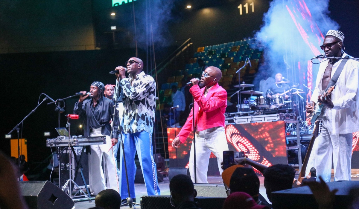 Kenyan afro-pop quartet during their performance at BK Arena. The award-winning band, unarguably one of the most influential music groups in Africa. Willy Mucyo
