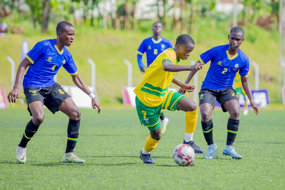 Sosthène Habimana’s boys were sent packing after losing 2-1 at the hands of Tanzania, at the FUFA Technical Centre Njeru on Wednesday. Courtesy