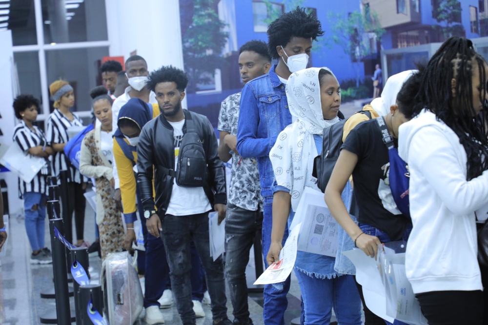 A group of 103 refugees and asylum seekers from Libya arrived in Rwanda on the night of Thursday, August 18. Up to 6,600 refugees in Rwanda were “safely” resettled in third countries in 2023. COURTESY
