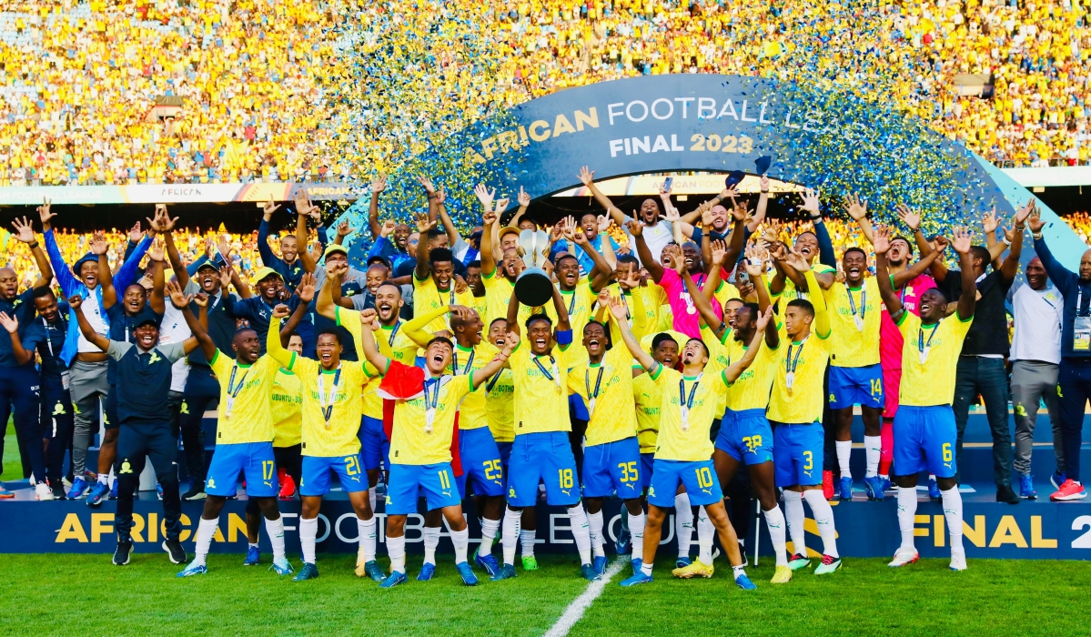 South African giants Mamelodi Sundowns win the inaugural African Football League title after beating Morocco’s Wydad AC 2-0 at Loftus Versfeld Stadium on Sunday. Courtesy