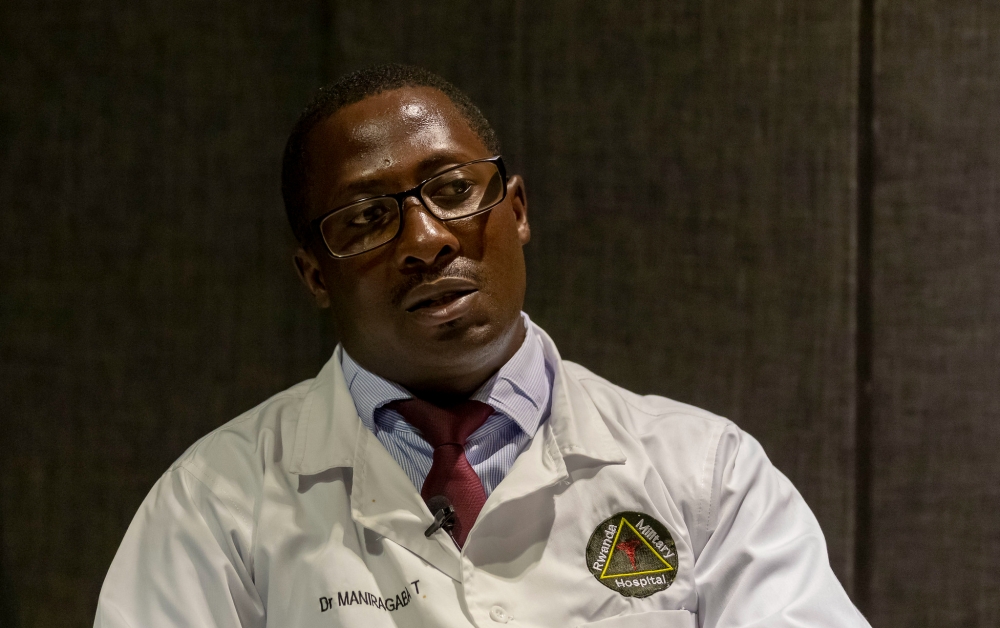 Dr Theoneste Maniragaba, Director of the Cancer Programme at Rwanda Biomedical Centre (RBC) and a physician at Rwanda Cancer Centre at Rwanda Military Hospital during an interview. Christianne Murengerantwari