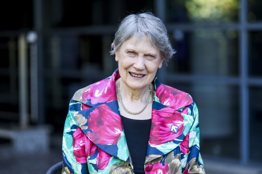 Helen Clark, the former Prime Minister of New Zealand and Patron of the Commonwealth Local Government Conference (CLGF) during the interview on the Commonwealth Local Government Conference 2023 that will take place in Kigali from November 14 to 17, under the theme “Building local government resilience to future shocks”. Photo: Olivier Mugwiza