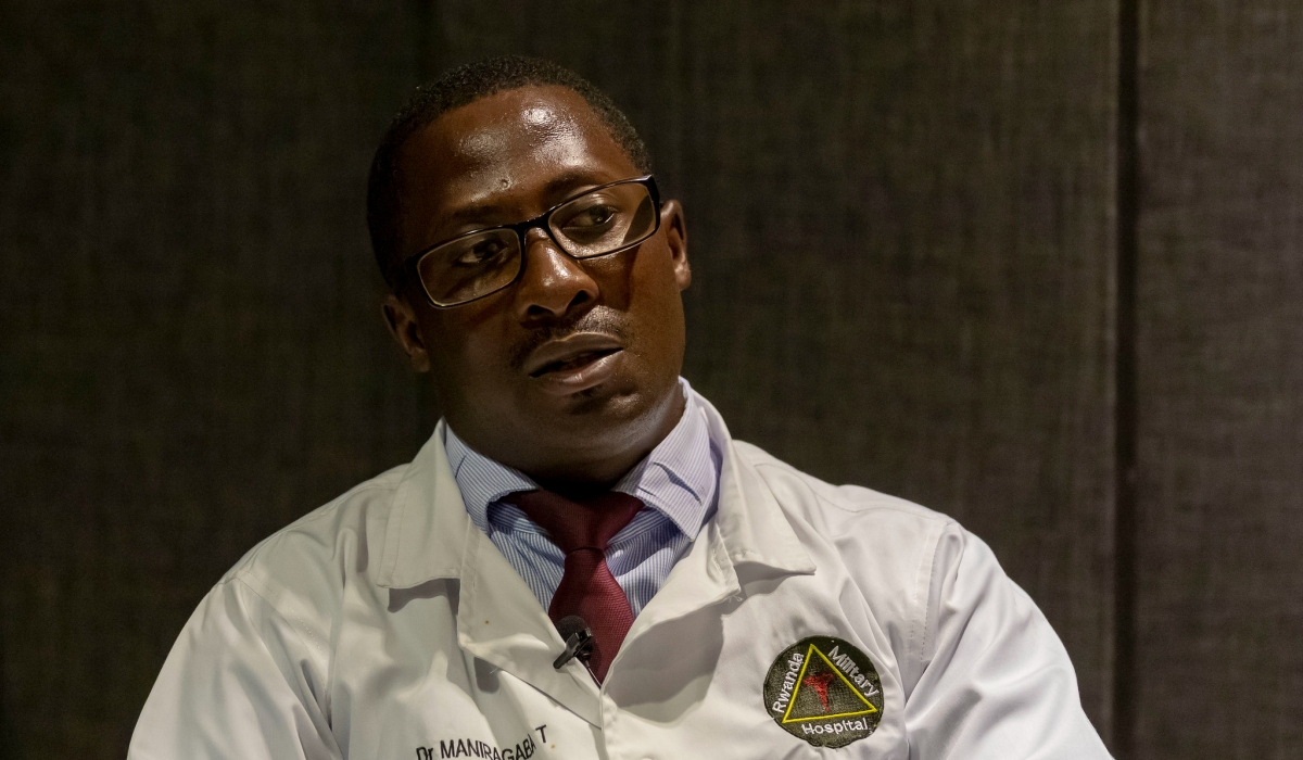 Dr Theoneste Maniragaba, Director of the Cancer Programme at Rwanda Biomedical Centre (RBC) and a physician at Rwanda Cancer Centre at Rwanda Military Hospital during an interview. Christianne Murengerantwari