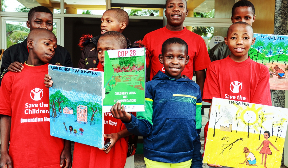 Some of children who participated in the workshop on climate change.