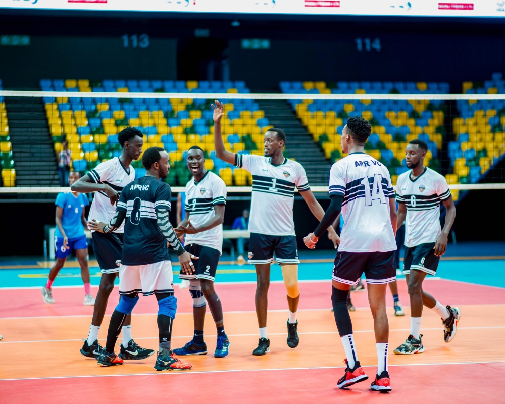 APR men’s volleyball club beat Amicale de Bujumbura at their 2023 Zone 5 Club Championship campaign winning their opening game. Courtesy