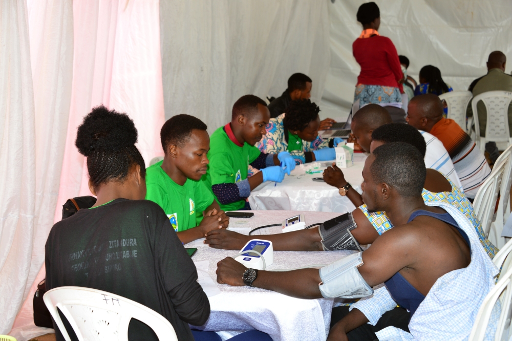 Kigali residents undergo a mass screening exercise of non-communicable diseases. New study links reduction of salt intake to low blood pressure. Courtesy